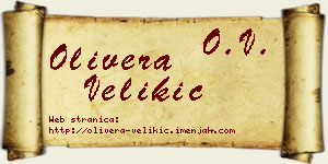Olivera Velikić vizit kartica